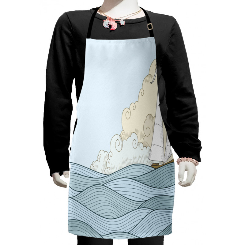 Doodle Style Ocean Kids Apron