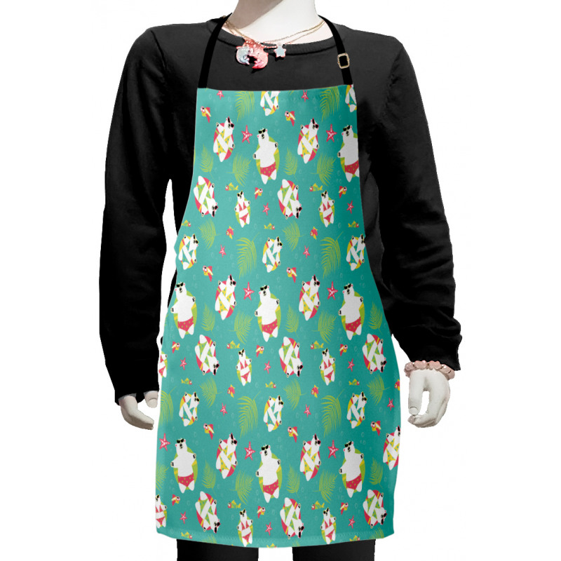 Sunbathing Polar Bears Kids Apron