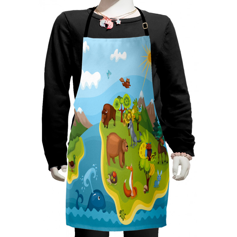 Happy Planet Mountains Kids Apron