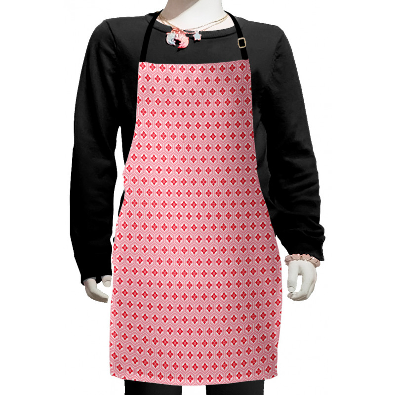 Japanese Floral Rhombus Kids Apron