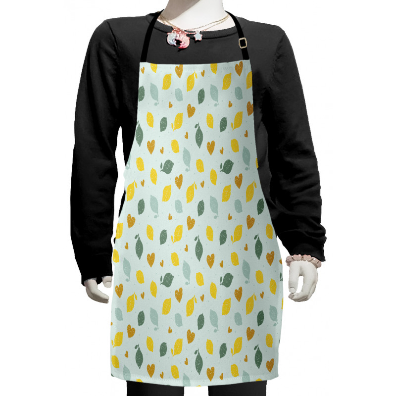 Scribbled Lemon Design Kids Apron