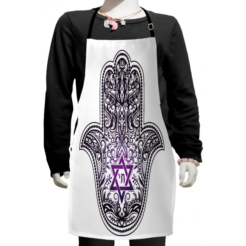 Hand Drawn Swirls and Curls Kids Apron