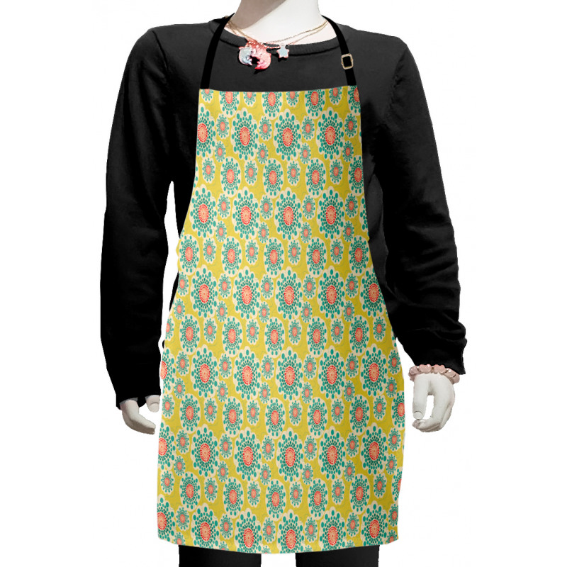 Dotted Flowers Kids Apron