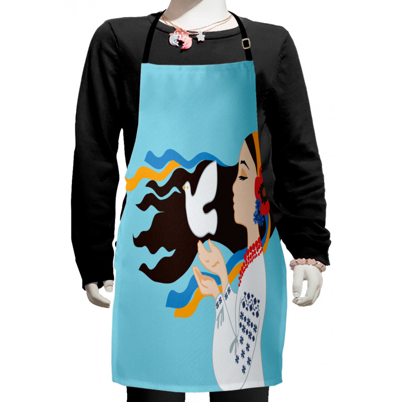 Girl with Peace Dove Kids Apron