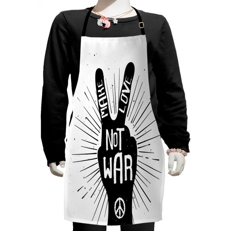 Sixties Pacifist Slogan Kids Apron