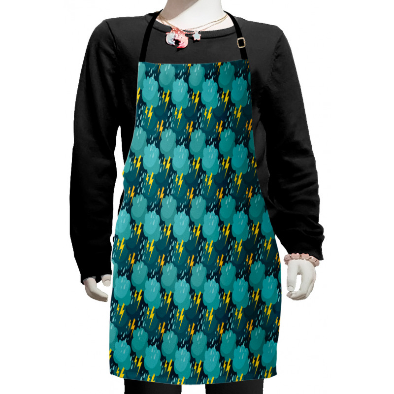 Heavy Rainfall Kids Apron