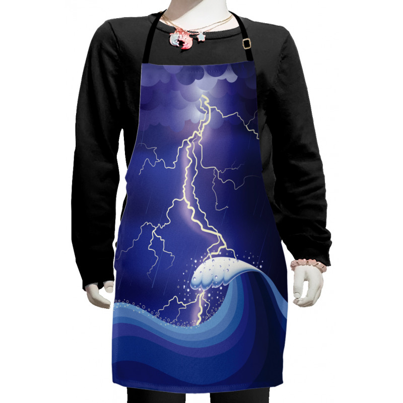 Heavy Storm in the Ocean Kids Apron