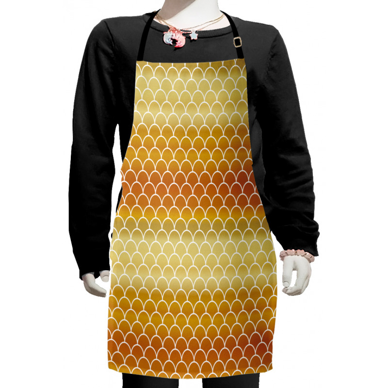 Fish Scale Rising Sun Kids Apron