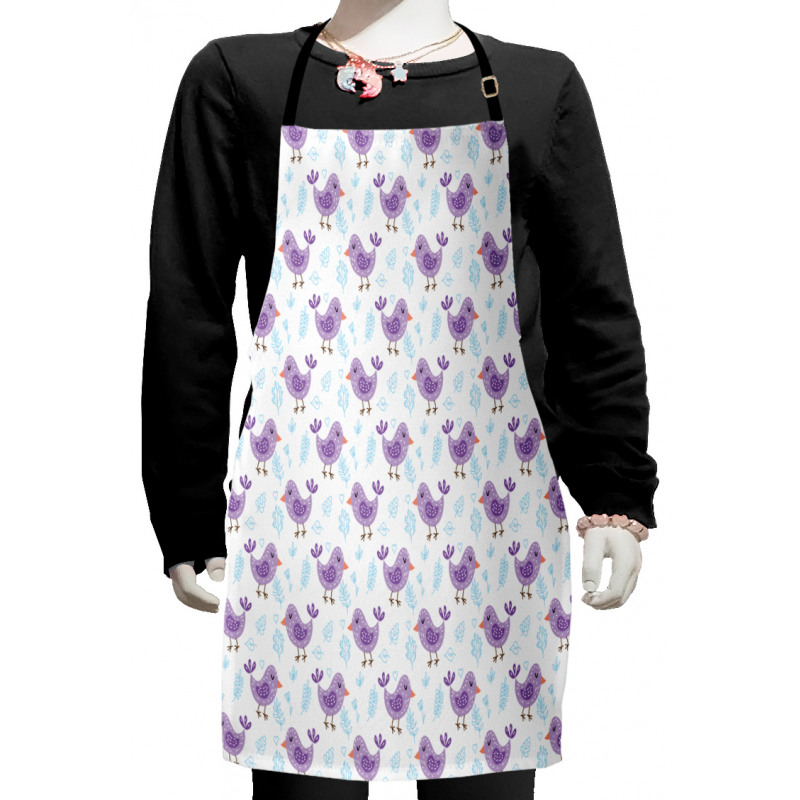 Lullaby Themed Birds Kids Apron