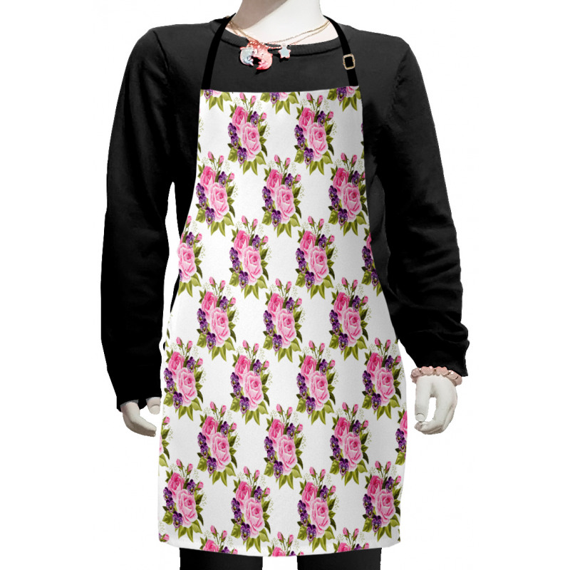 Buds Violet Pansies Kids Apron