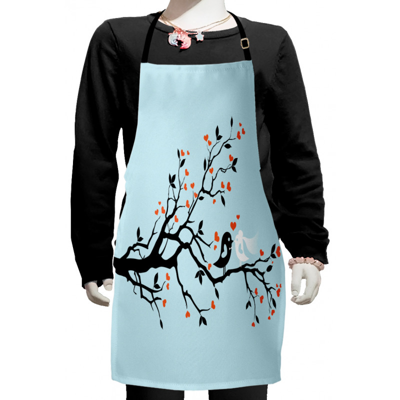 Happy Bird Couple Kids Apron