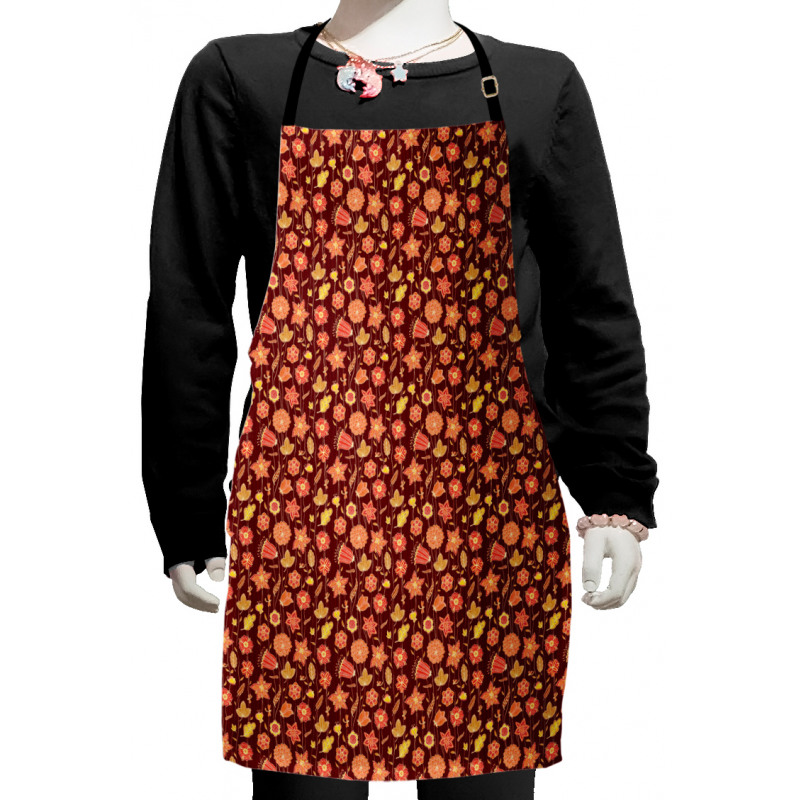 Fiery Flowers Concept Kids Apron