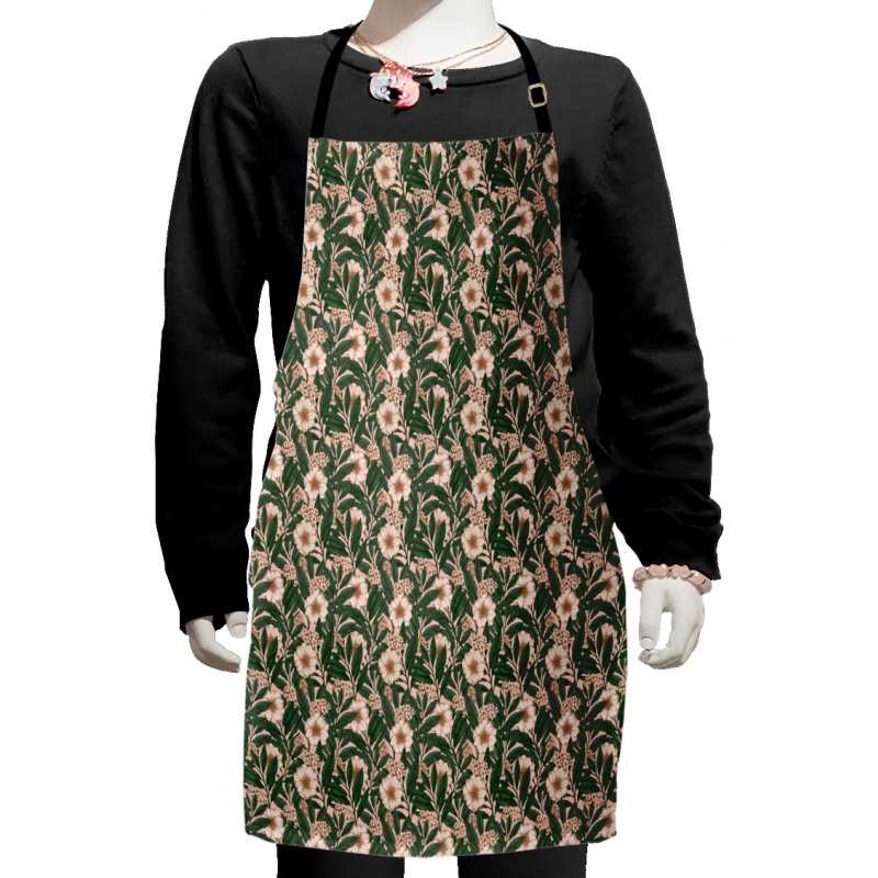 Pinkish Anemone Plant Kids Apron