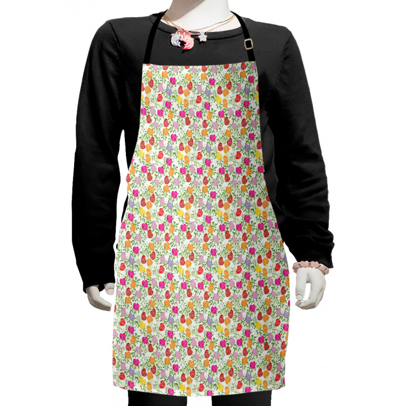 Heart Shape Rose Petals Kids Apron