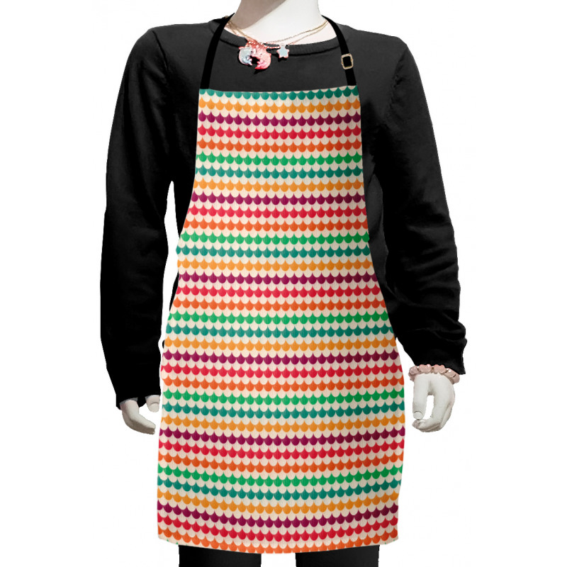 Stripy Vivid Waves Kids Apron