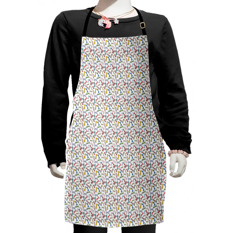 Colorful Bowties Doodle Kids Apron