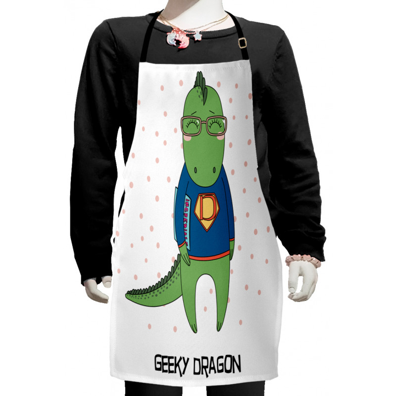 Nerd Dragon and Comic Book Kids Apron