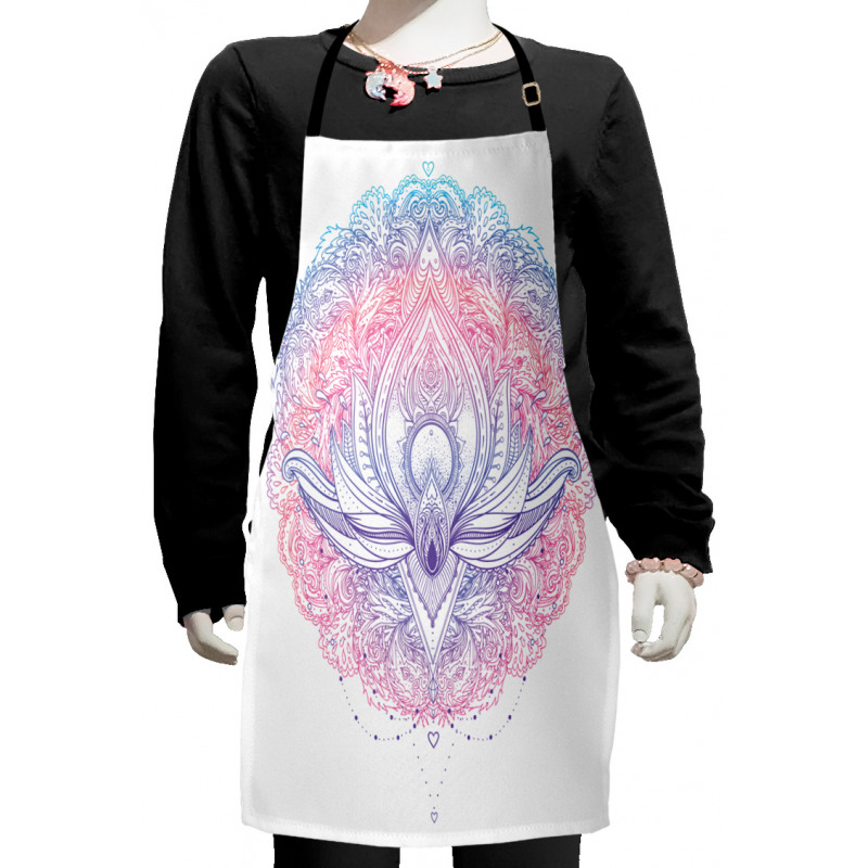 Abstract Lotus Kids Apron