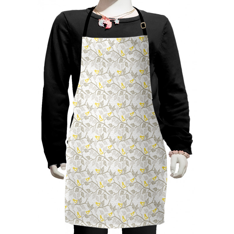 Abstract Lobed Leaves Kids Apron