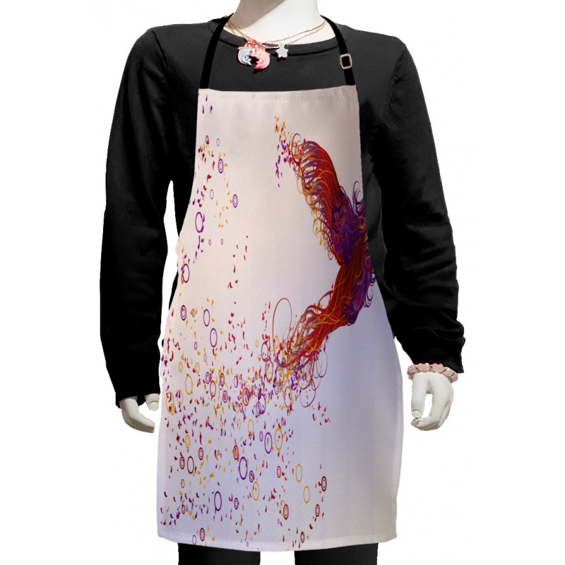 Curly Feather Hummingbird Kids Apron