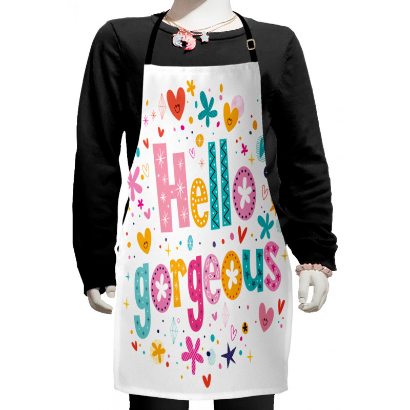 Girl Theme Words Kids Apron