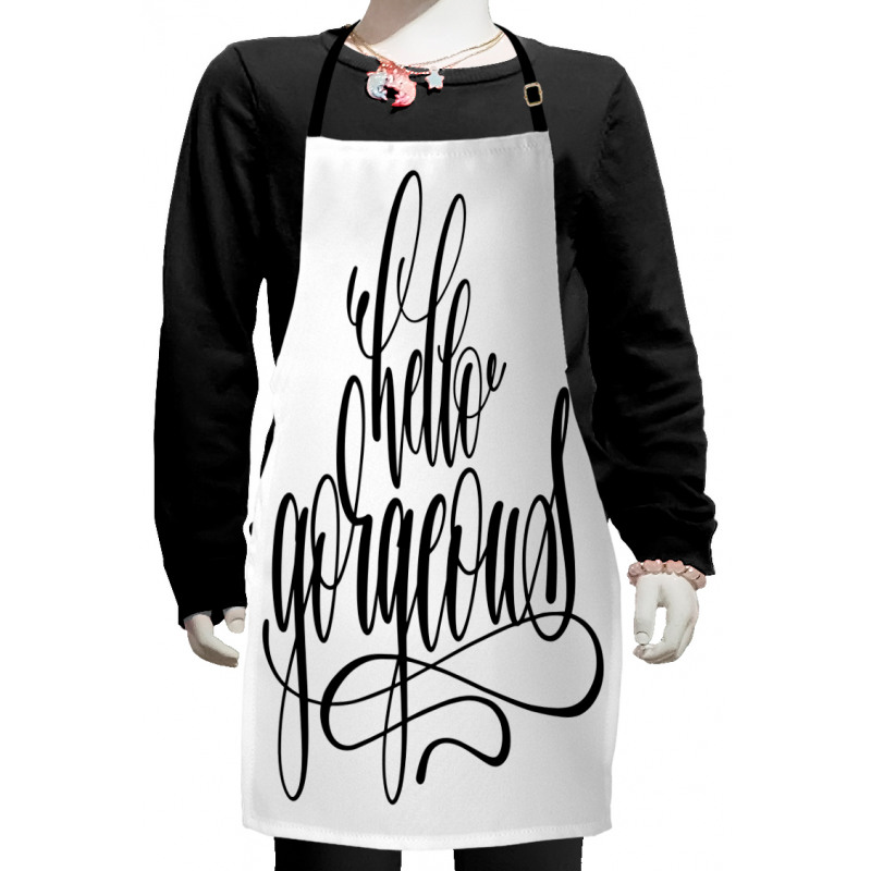 Calligraphy Font Kids Apron