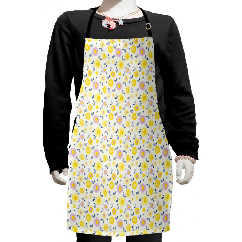 Pastel Summer Flowers Kids Apron