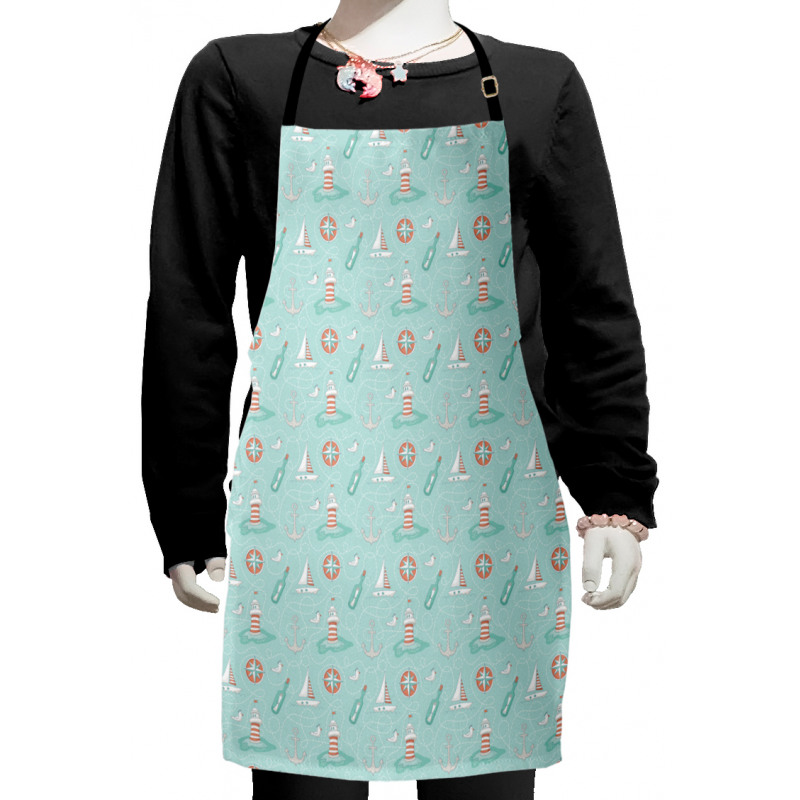 Dashed Trace Font Kids Apron