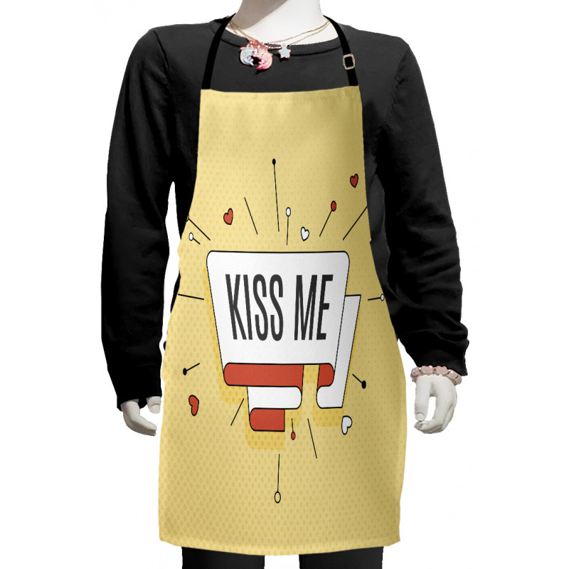 Retro Love Message Kids Apron