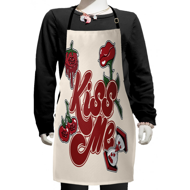 Hand Calligraphy Design Kids Apron