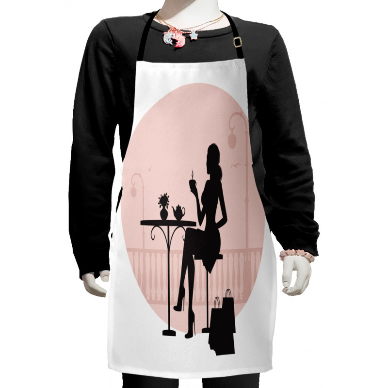 Silhouette Girl Kids Apron