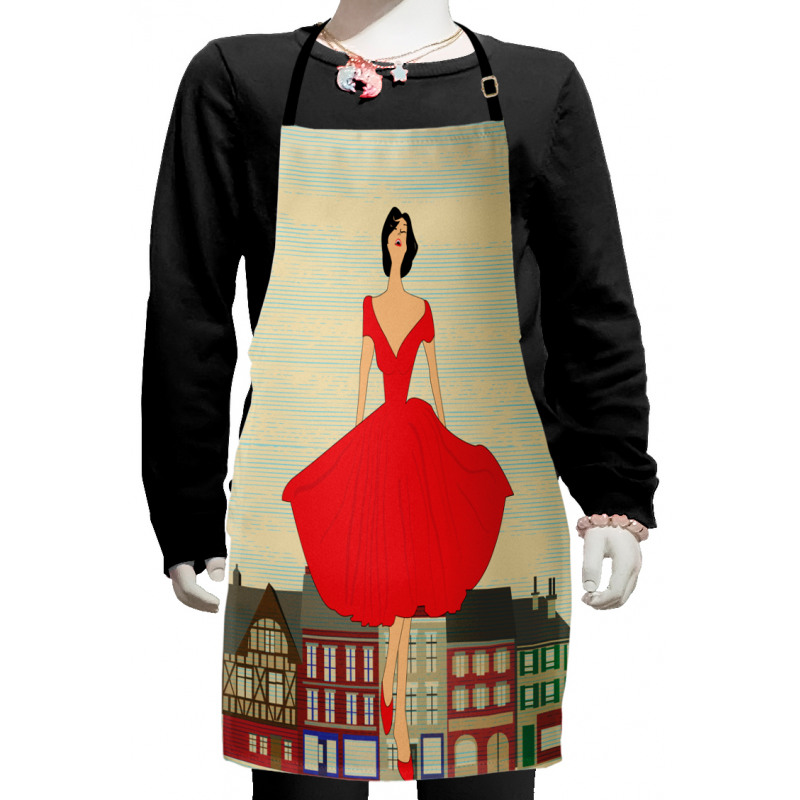 Lady in Red Dress Kids Apron