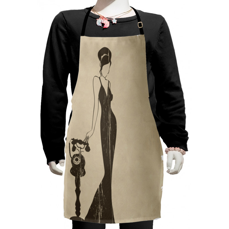 Female Model Call Kids Apron