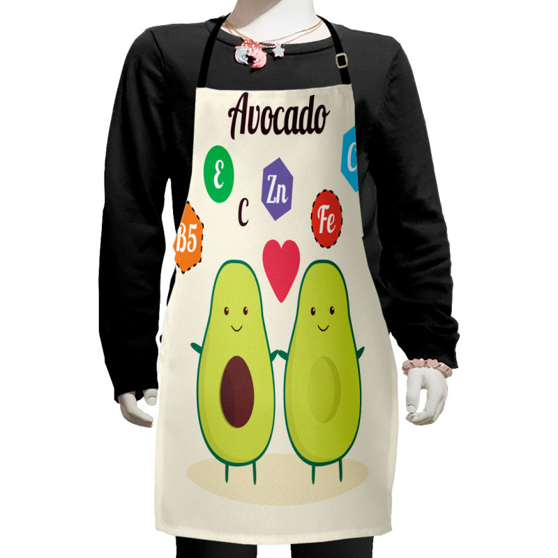 Funny Food Vitamins Kids Apron