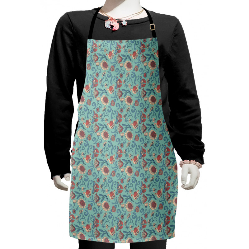 Woodland Floral Design Kids Apron