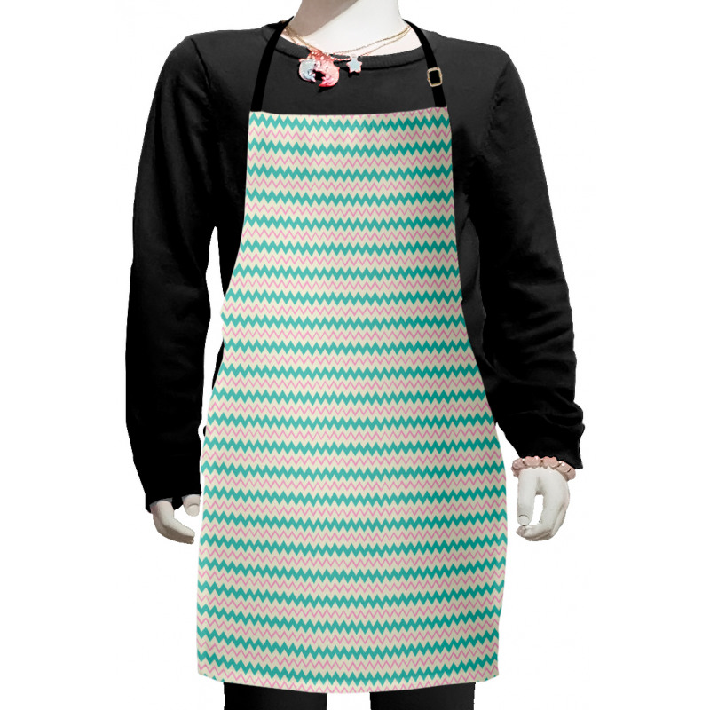 Zigzag Stripes Pattern Kids Apron