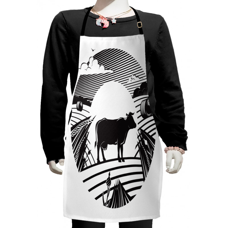 Rural Landscape Field Kids Apron