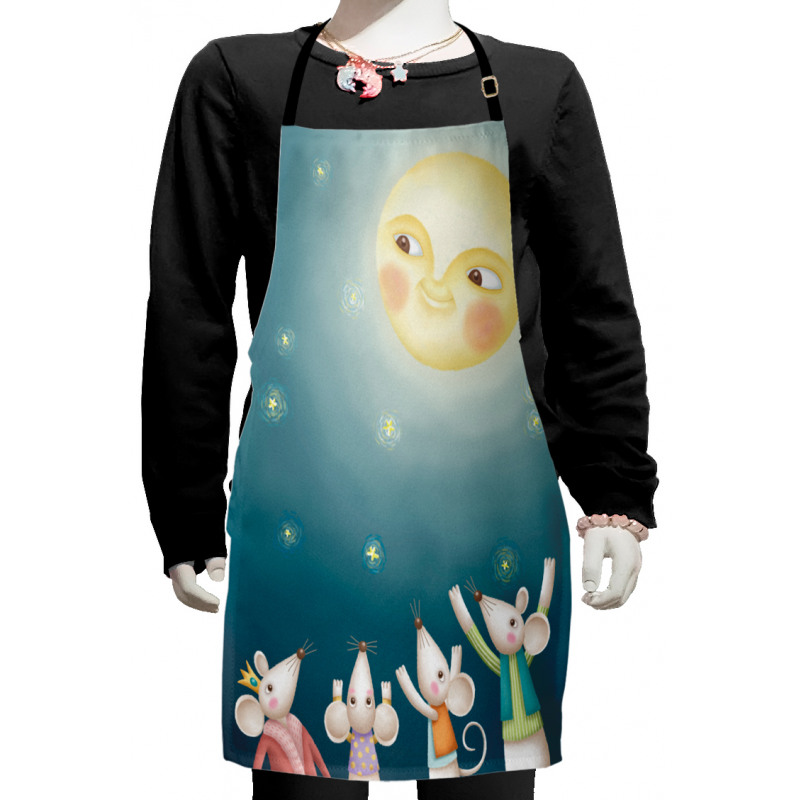 Mouse Crowd Full Moon Kids Apron