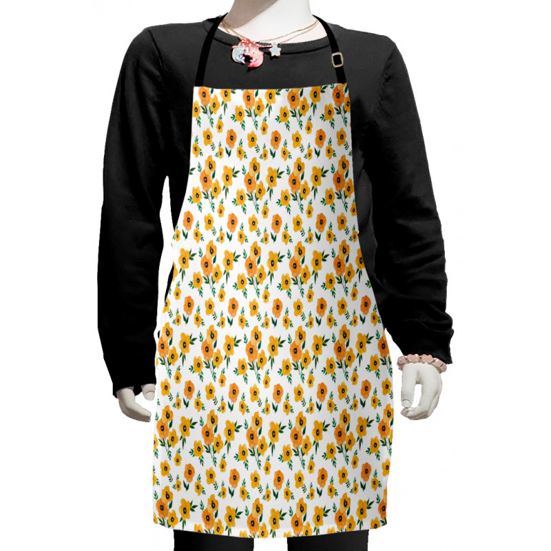 Floral Romantic Print Kids Apron