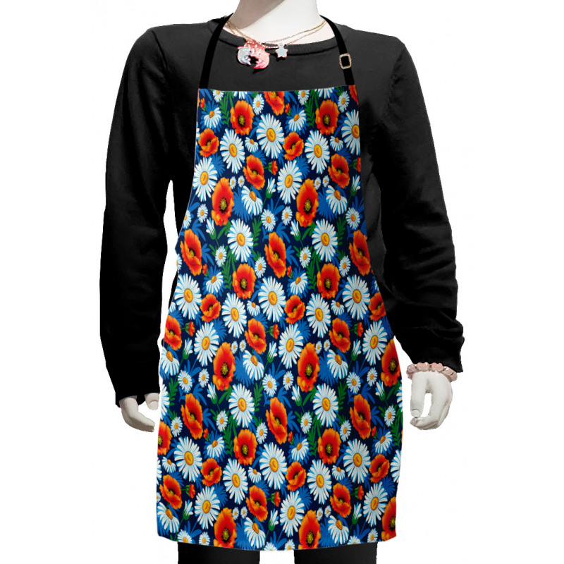 Vibrant Colored Poppies Kids Apron