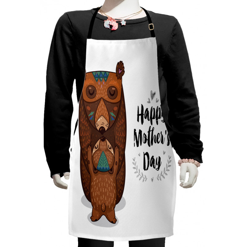 Mom and Baby Bear Hug Kids Apron