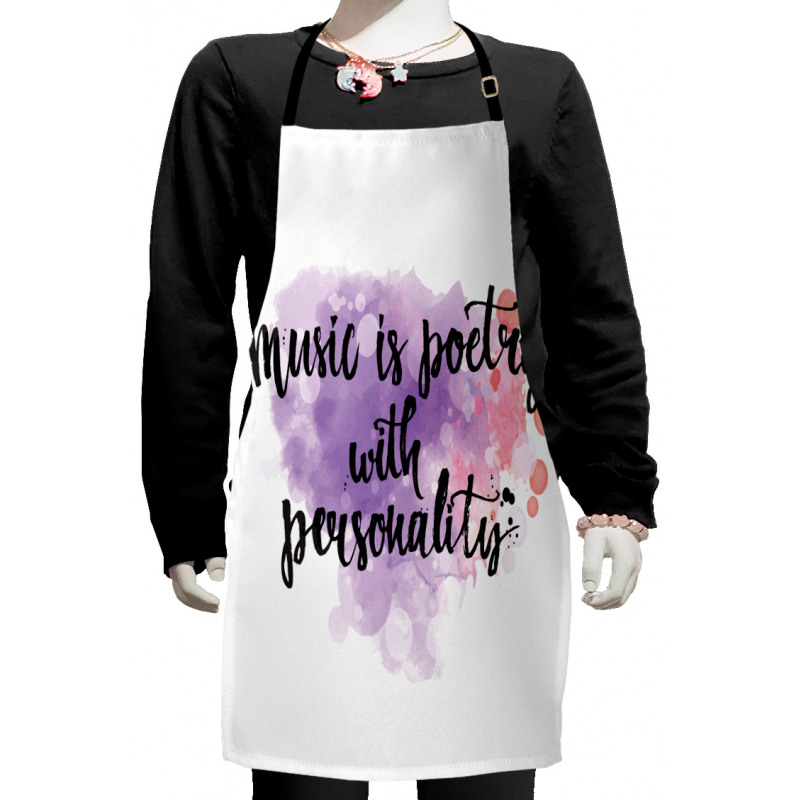 Music is a Poetry Slogan Kids Apron