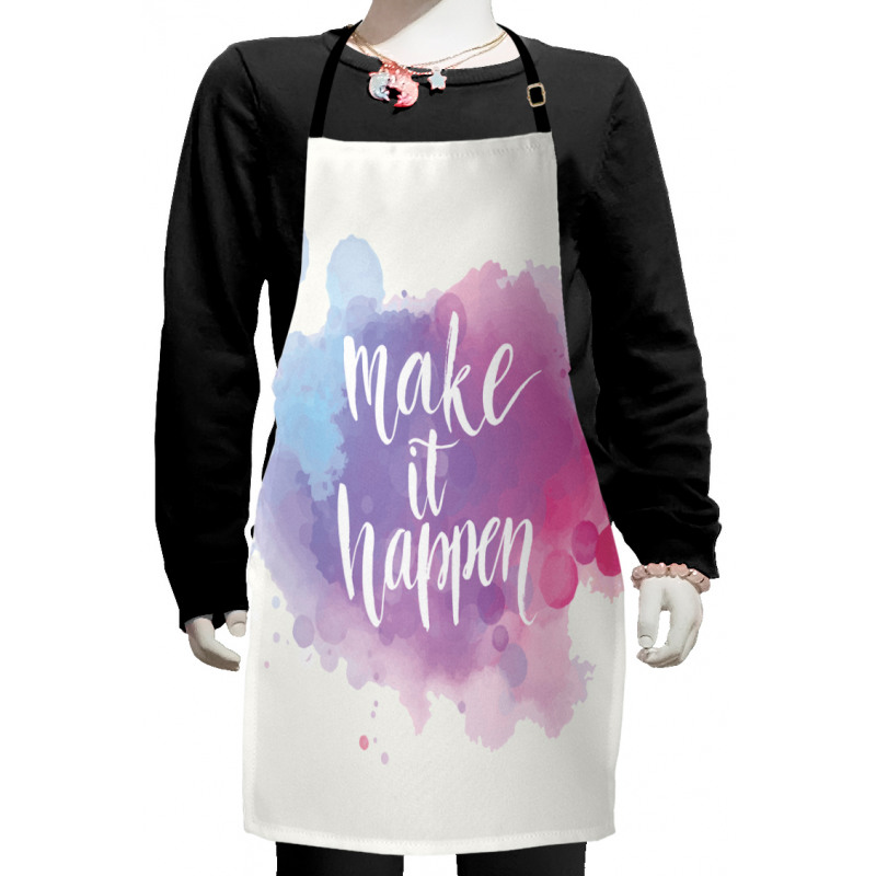 Make It Happen Slogan Kids Apron