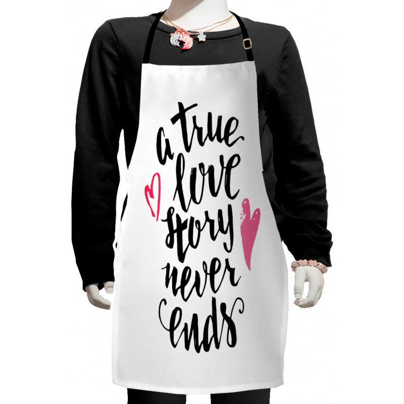 True Love Story Hearts Kids Apron