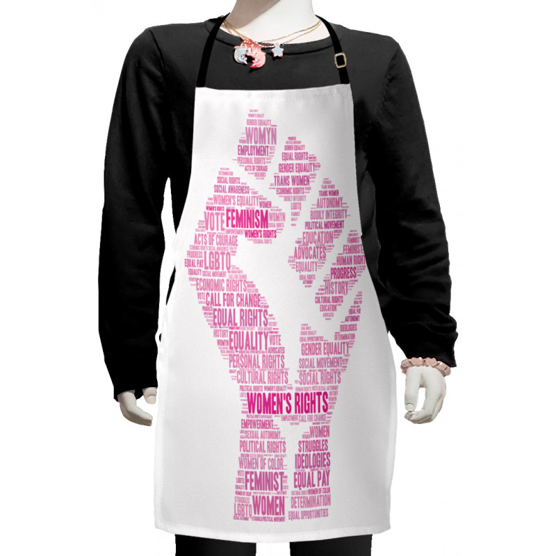 Lgbt Female Fist Print Kids Apron