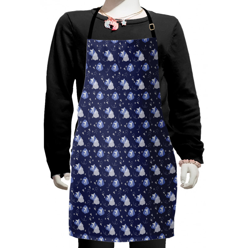 Geometrical Aircraft Kids Apron