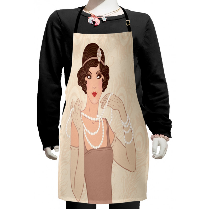 Brunette Flapper Kids Apron