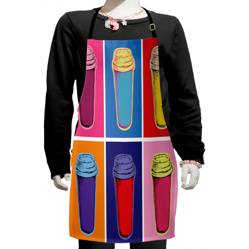 Modern Pop Art Cups Kids Apron