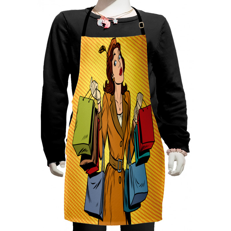 Pop Art Shopping Kids Apron