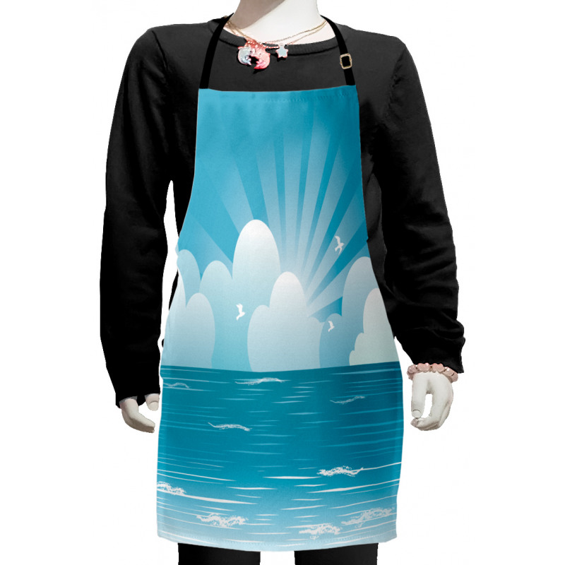 Rising Sun and Seagulls Kids Apron